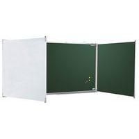 Tableau tript. émaillé mixte int. vert cadre aluminium strié - Vanerum - Image principale