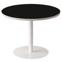 Guéridon bas Easy Office pied métal Ø 80 cm plateau coloris Noir - Image principale