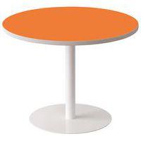 Guéridon bas Easy Office pied métal Ø 80 cm plateau coloris Orange - Image principale