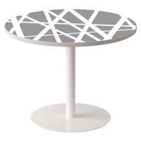 Guéridon bas Easy Office pied métal Ø 80 cm plateau coloris décor Sreet - Image principale