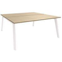 Bureau STEEL double face 120x163 Chêne clair / Blanc - Image principale