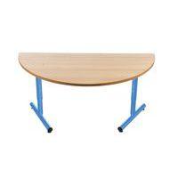 Table régl. Chloé  1/2 lune pied dégag. Lat. plat. hêtre - Mobidecor