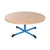 Table Chloé ronde plateau hêtre pied central - Mobidecor