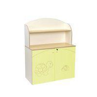 Meuble de rangement 2 portes + 2 étagères Zébulon - Vert pomme - Image principale