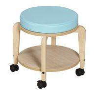 Tabouret adulte Lili T3 Assise bois/coussin bleu turquoise - Image principale