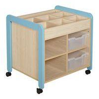 Poste atelier mobile Lili piètement bleu turquoise - Image principale