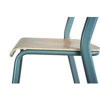 Chaise Servil 4 pieds T5 - hêtre/gris - Image 4