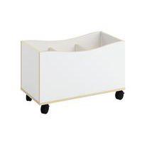 Bac à albums sur roulettes Filos blanc - Image principale
