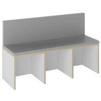 Banquette droite Filos assise mousse grise - Image principale