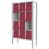 Présentoir à revues Ellipse 12 cases structure métal volets blanc 9003 thumbnail image 2