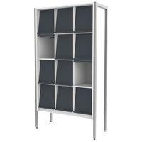 Présentoir à revues Ellipse 12 cases structure métal volets blanc 9003 thumbnail image 5