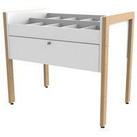 Bac multimédia Ellipse structure bois sans roulettes - Image principale