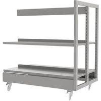 Rayonnage double face sur roulettes Ellipse structure tube - Manutan Expert - Image principale