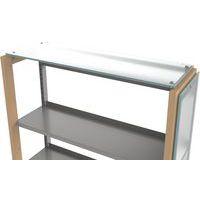 Tablette chapeau d'habillage verre dépoli pour rayonnage Ellipse- Manutan Expert - Image principale