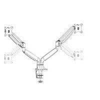 Support de bureau pour 2 écrans informatique, à serrer - NEWSTAR - Image 3