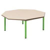 Table fixe Chloé plateau beige 4 pieds octogonale - Mobidecor thumbnail image 3
