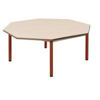 Table fixe Chloé plateau beige 4 pieds octogonale - Mobidecor thumbnail image 2