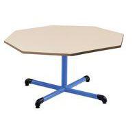 Table fixe Chloé plateau beige pied central octogonale - Mobidecor