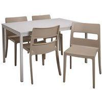 Chaise 4 pieds SAI coloris taupe thumbnail image 8