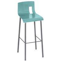 Tabouret haut Colombo piètement tube Bleu Lagon - Image principale