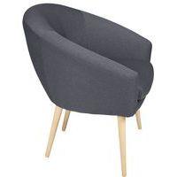 Fauteuil accueil en tissu Armand coloris Anthracite thumbnail image 3