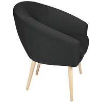 Fauteuil accueil en tissu Armand coloris Noir thumbnail image 3