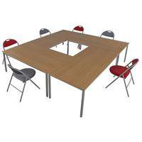Table de réunion Universalis Rectangulaire 70 et 80 cm thumbnail image 8