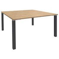 Table de réunion carrée 140x140 cm Lounge 4 pieds Simmob