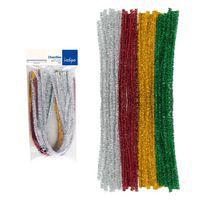 Sachet 50 chenilles scintillantes Ø 9 mm couleurs assorties