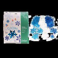 Lot de 240 flocons de neige en mousse pailletée