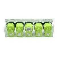 Perforateur emporte-pièces 5 motifs - nature : papillon, chat, vache, ourson, pomme - Image principale