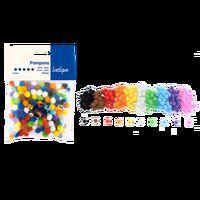 Sachet 200 mini pompons Ø 8 mm couleurs assorties