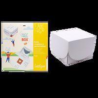 Boîte cadeau à personnaliser - 300 gm² - 8 x 8 x 6 cm - blanc