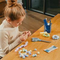 Sachet 100 perles pompons pastel dia 20mm - Image 3