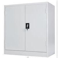 Armoire basse à portes battantes - Gris - Manutan thumbnail image 4