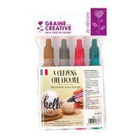 Lot de 4 crayons bougie à la cire liquide - Graine créative