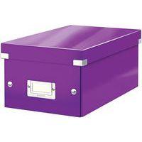 Lot de 6 Boîte de rangement Leitz Click & Store, format DVD Violet - Image principale