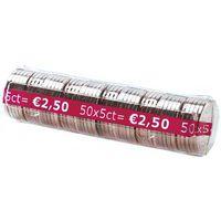 Lot de 100 Étui à monnaie en PET -  pièces 0,05 Euro 50 pcs/tube - Image principale