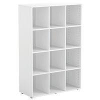 Armoire blanche Elsa 3 colonnes et 12 cases blanc-MIRPLAY School - Image principale