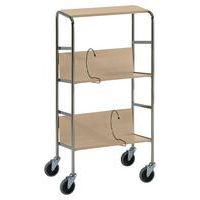 Chariot de classeurs - 2 plateaux hetre - Capacité 75 kg - Image principale