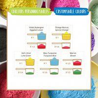 Set 10 sachets 180g gouache poudre - assorties +2 cuillères - Image 4