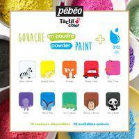 Set 10 sachets 180g gouache poudre - assorties +2 cuillères thumbnail image 4