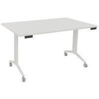 Table abattante rectangulaire Avel  pieds blancs sur roulettes - Image 3