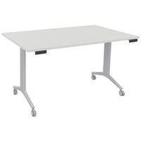 Table rectangulaire Avel plateau pivotant pieds alu sur roulettes - Image 2