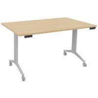 Table rectangulaire Avel plateau pivotant pieds alu sur roulettes - Image 4