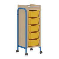 Desserte mobile Chloé 5 bacs sur roulettes - Mobidecor