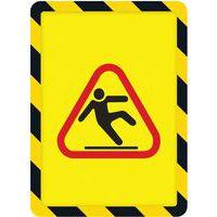 Lot de 2 cadre magneto securite magnetique A4 jaune/noir thumbnail image 2