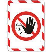 Lot de 2 cadre magneto securite magnetique A4 rouge/blanc - Image 4