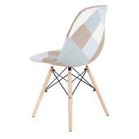 Lot de 4 chaises Karen effet patchwork bleu thumbnail image 2