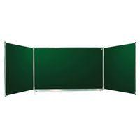 Tableau triptyque émaillé intérieur vert extérieur blanc 120x400 cm ouvert thumbnail image 2